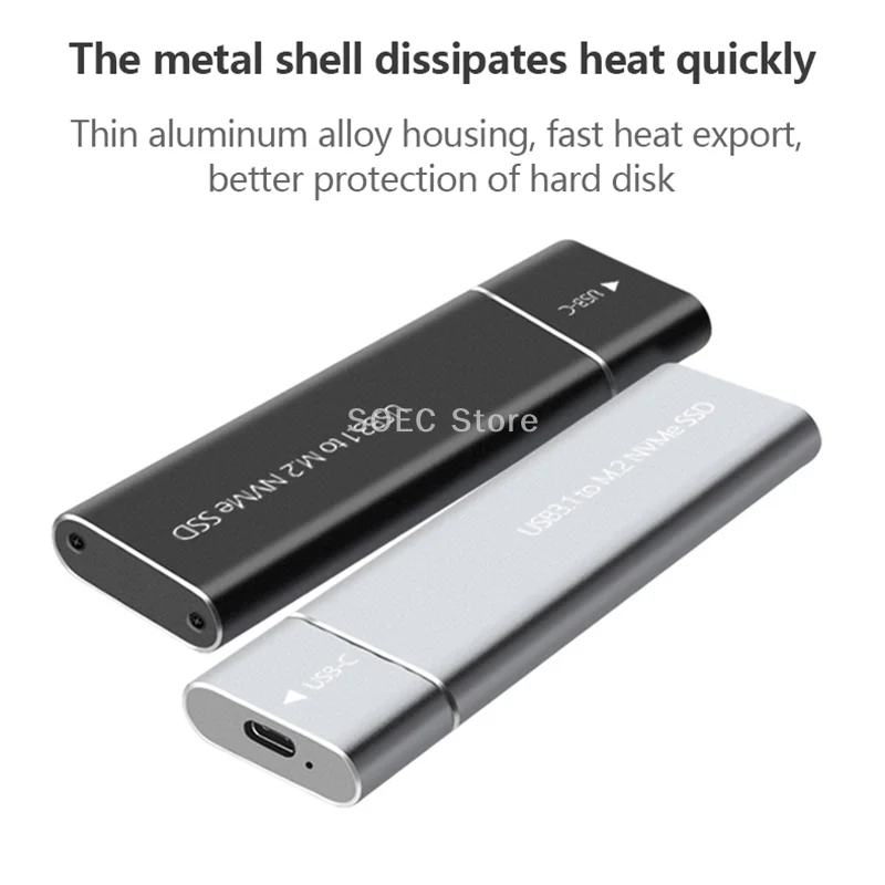 M2 SSD Enclosure NVMe USB3.1 External Storage HDD Case 10Gbps PCIe SSD Box For NGFF SATA SSD Disk Hard Drive For PC Laptop
