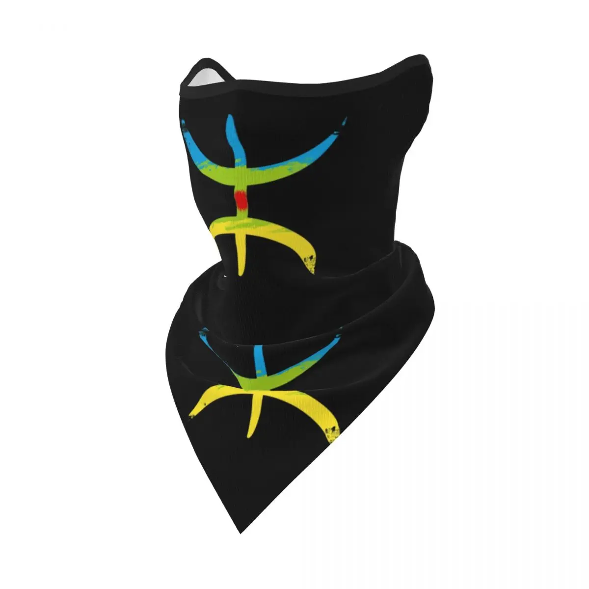 Berber Amazigh Flag YAZ Winter Neck Mask Warmer Men Women Hiking Hunting Tube Scarf Face Bandana Gaiter