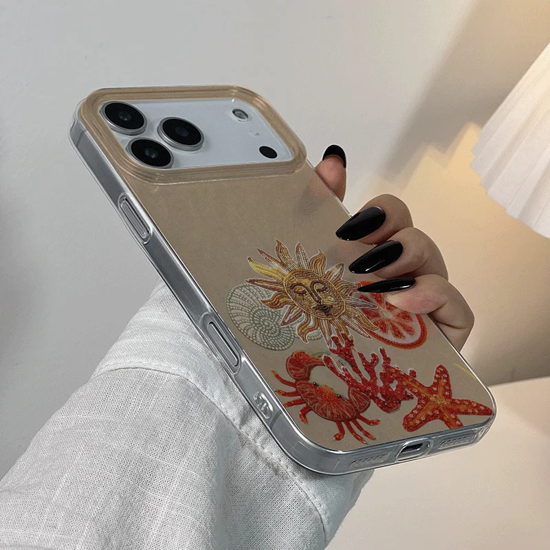 Camera Protection Crab and starfish Ice Phone Case For Xiaomi Redmi Note 14 Pro 13 12 11 10 Pro 5G 13 14C Plus Hard IMD PC Cover view 5