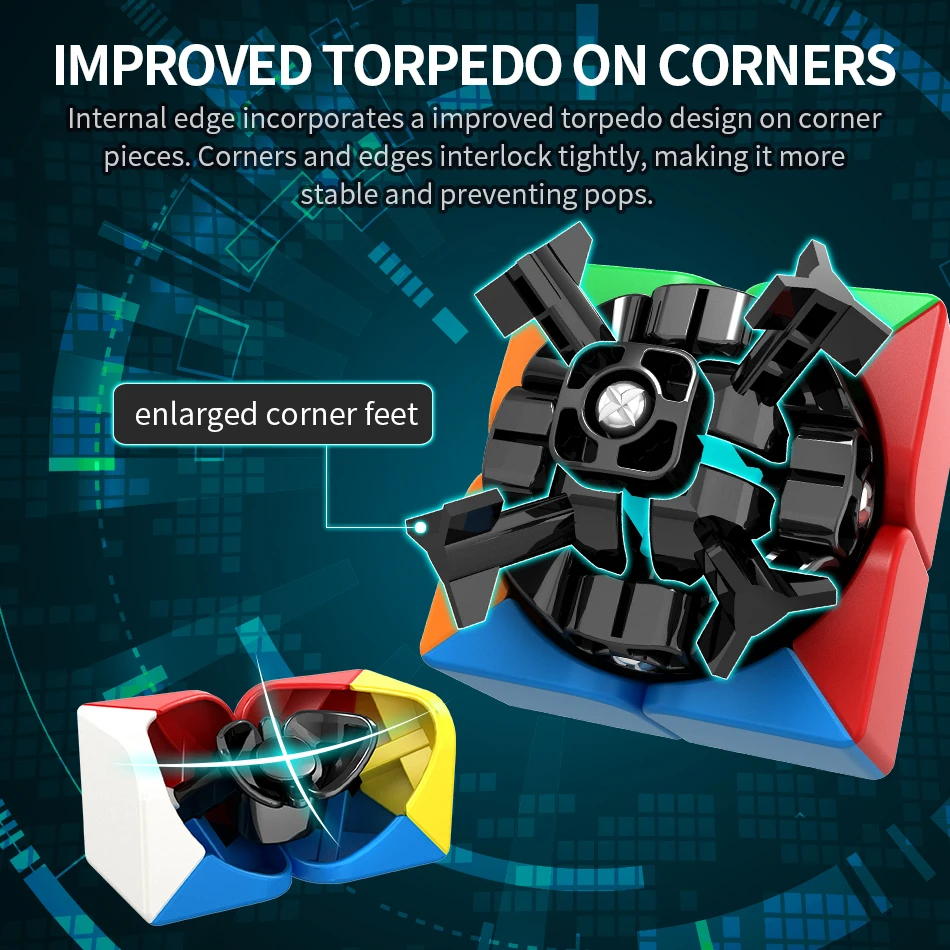 Moyu meilong2 2x2x2 cubo mágico meilong cubo de velocidade sem adesivos quebra-cabeça presente das crianças adulto educacional profissional brinquedos fidget