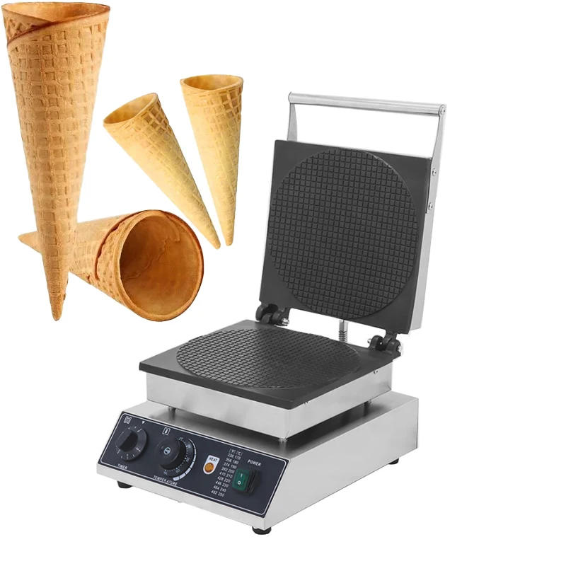 

Commercial Sweet Snack Ice Cream Waffle Cone square shape Maker Egg Roll Maker Stainless Steel waffle machine snack oven