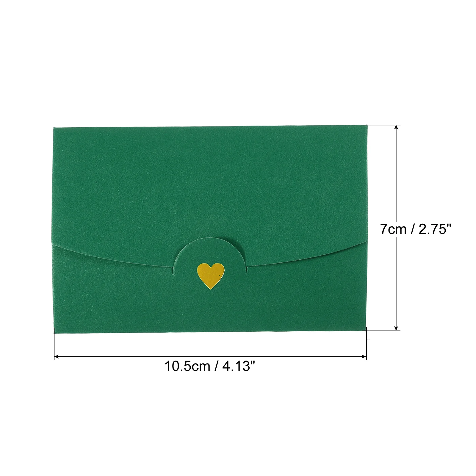 24Pcs 10.5x7cm Small Greeting Card Name Card Paper Envelope Retro Gold Heart Business Invitation Envelopes Love Mini Envelopes