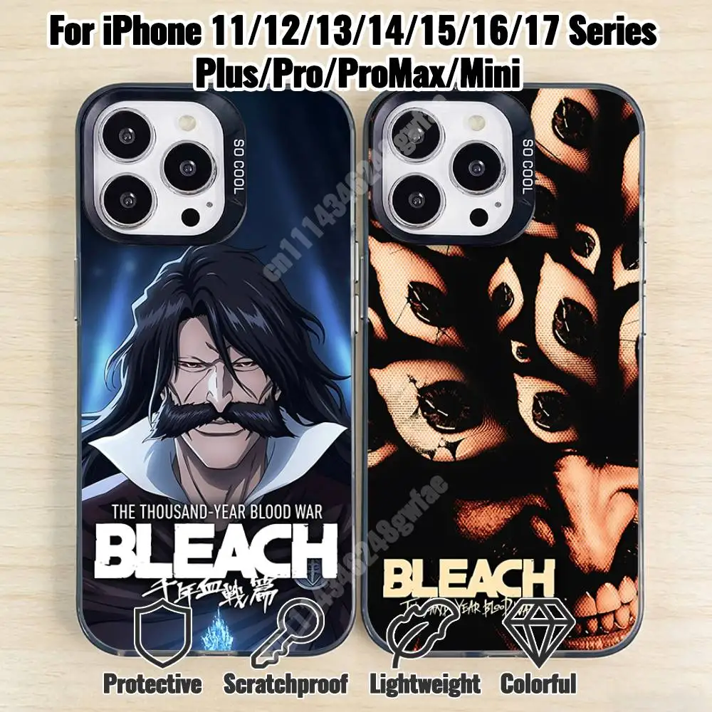 B-Bleach Anime Yhwach Phone Case for iPhone 17 16 Pro Plus 15 14 13 Max Mini 12 11 Air Shield Bumper