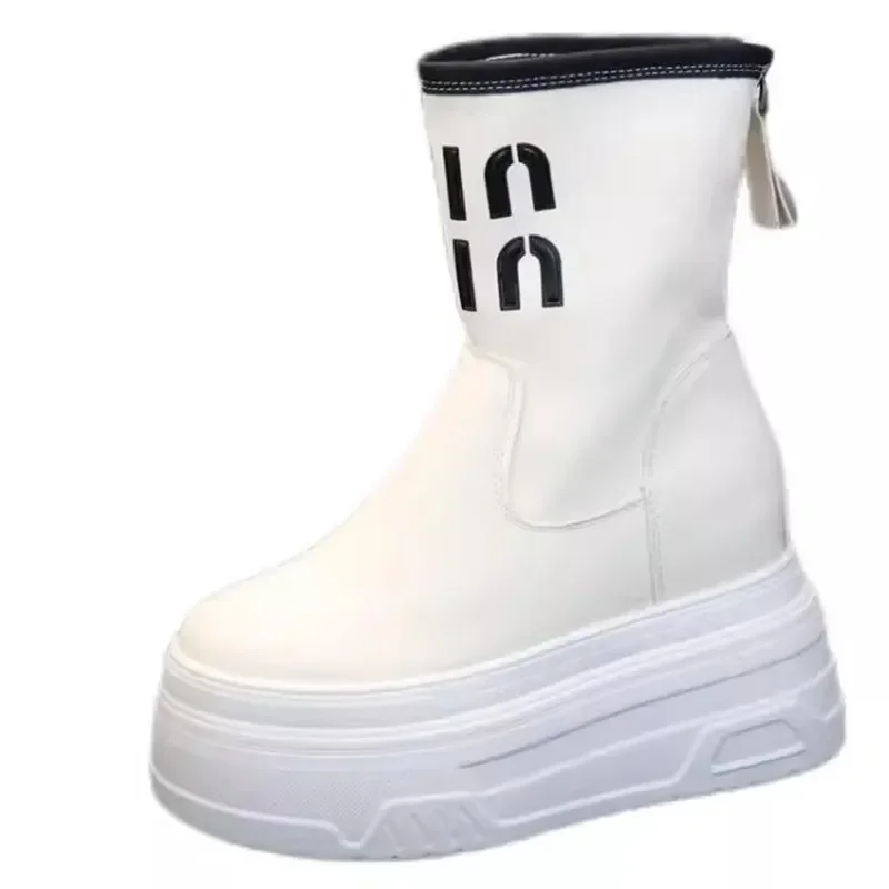 

Женские резиновые сапоги «Челси», осенняя обувь, роскошные дизайнерские ботинки, женские ботинки с круглым носком, дождевой высокий каблук, мода 2025, женские ботильоны