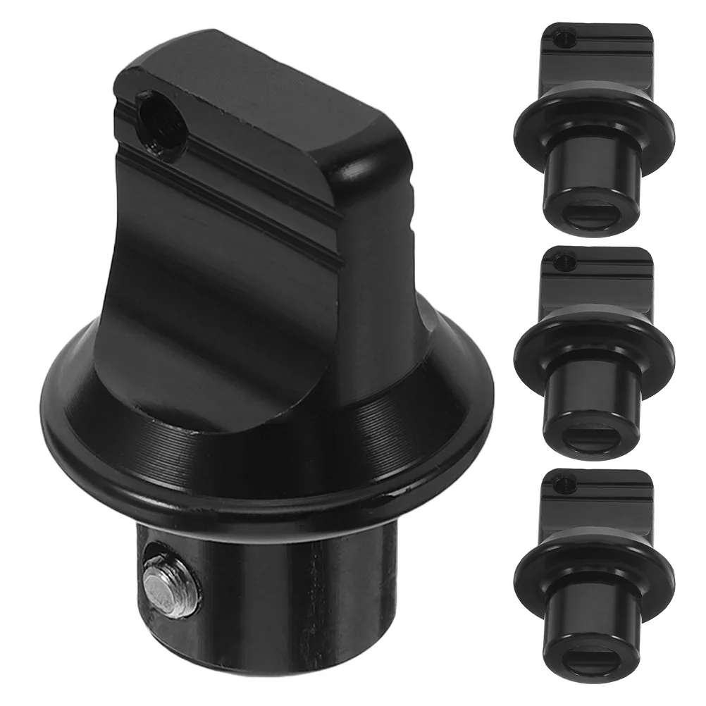 

4pcs Aluminum Alloy Key Head Black Anti-Wear Motorcycle Key Protector Lightweight For Electric Scooters Bikes Keychain Cap