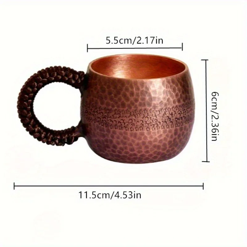 1PC Pure Copper Mug Coffee Powder Dispenser Cups Handcrafted Beer Cup Tumbler Drinkware