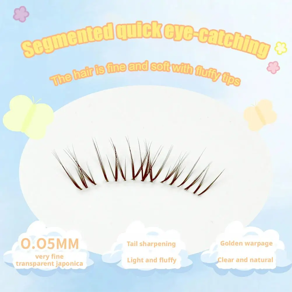 10Rows Glue-free False Eyelashes Natural Charming Manga Sensation Tool Ceiling Desire Pure Extension Eyelash Makeup T5A2
