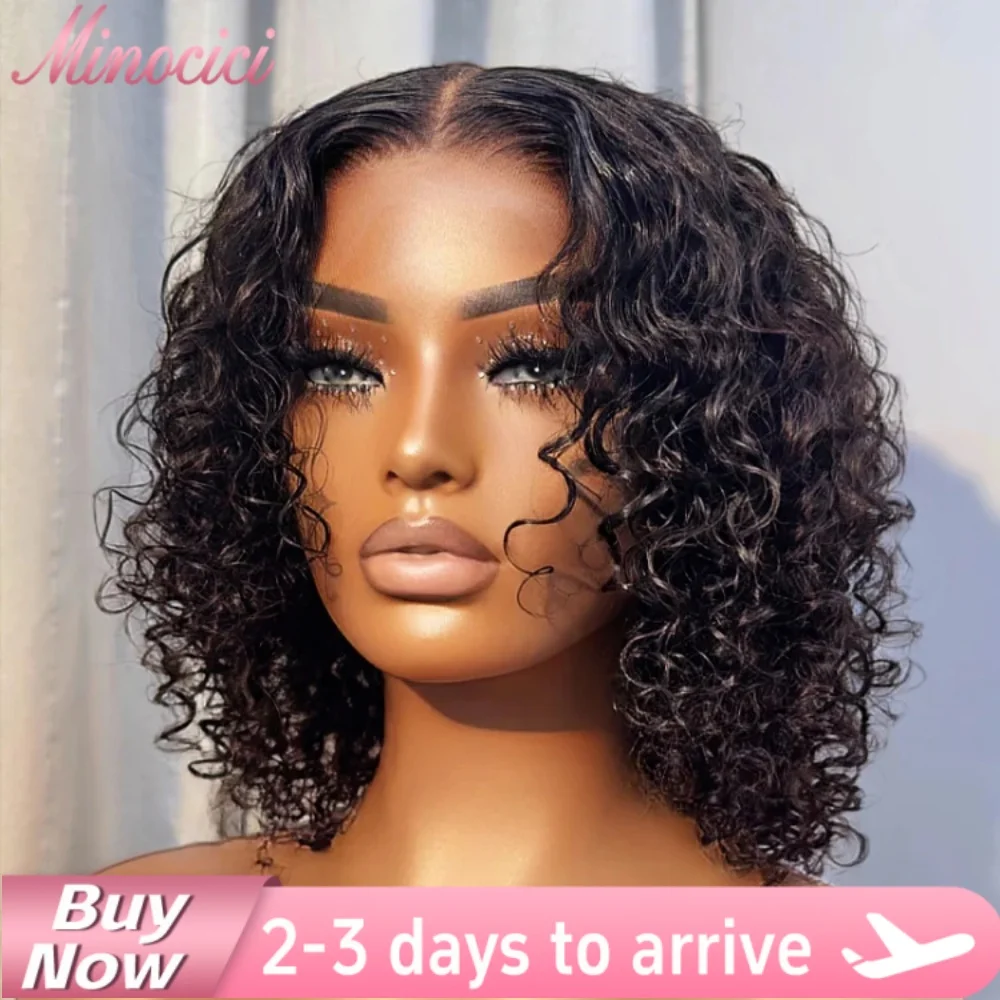 

Put on Go Glueless 5x5 Lace Closure Curly Wig Human Hair Ready To Wear Pre Cut 5x5 Hd Lace Deep Wave Curly 100% Human Hair Wigs