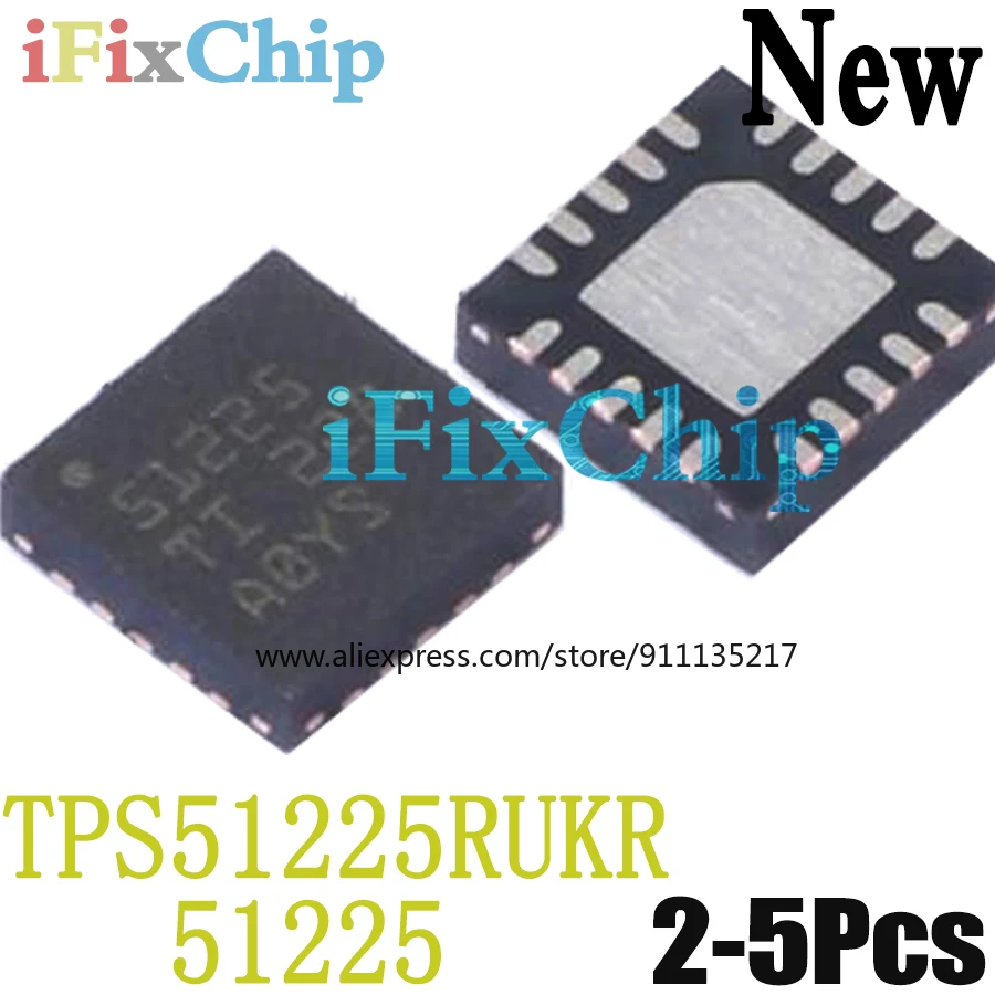 (2-5piece) 100% New 51225 TPS51225 TPS51225RUKR TPS51225RUKT QFN-20 Chipset