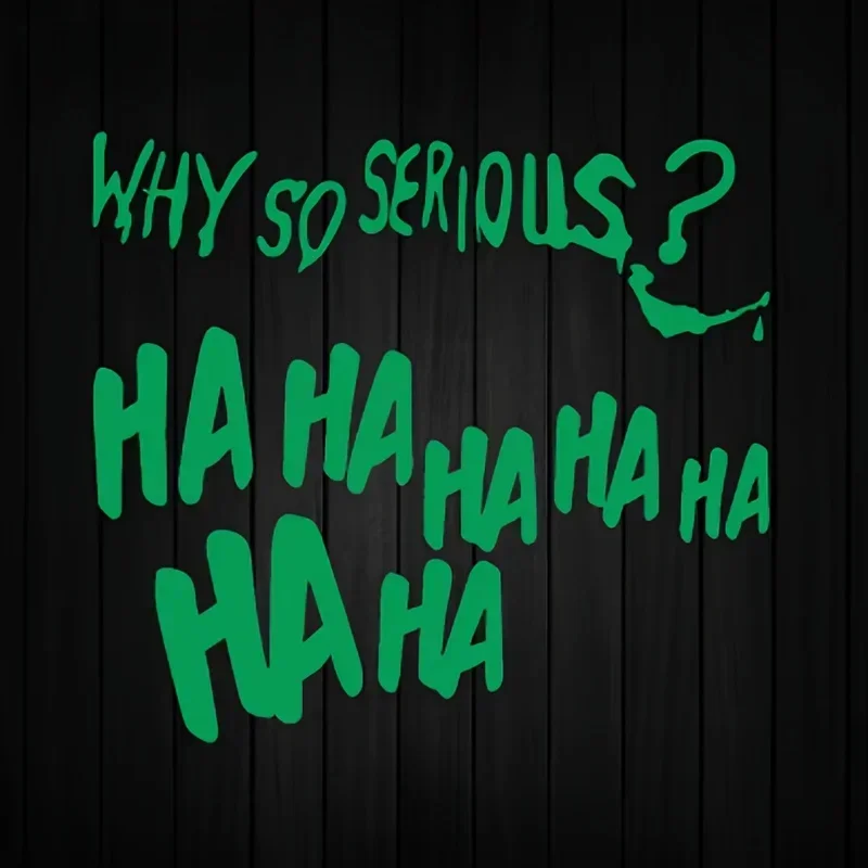 Lively "Why So Serious? HAHAHA" Sticker - 1SET Trendy Laughter Design, Removable Adhesive Adds Fun to Fridge & Mirror