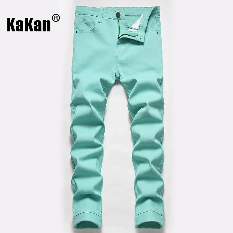 Kakan - European and American Summer New High Stretch Jeans for Men, Multi-color Cotton Stretch Casual Long Jeans K36-111