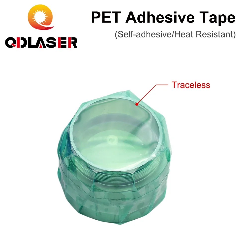 QDLASER PET Adhesive Tape for Laser Lens Protective Lithium Battery Dust Off Dust-Proof Heat Resistant Insulation Protection