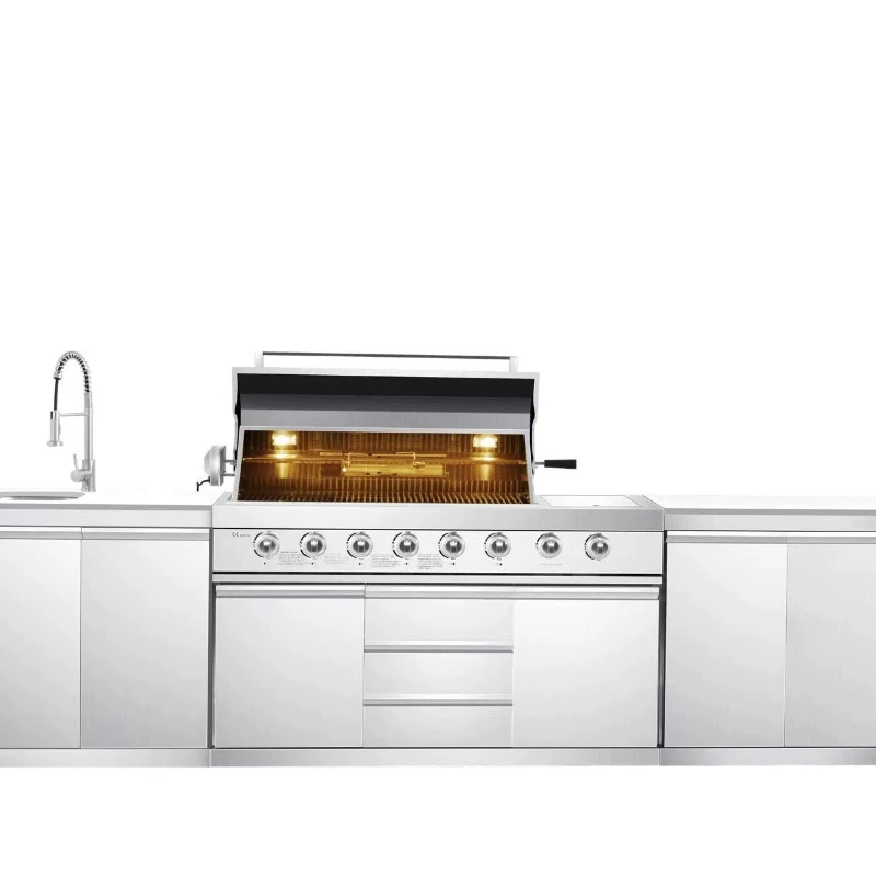 Modular Outdoor Kitchen Gas Charcoal BBQ Grill