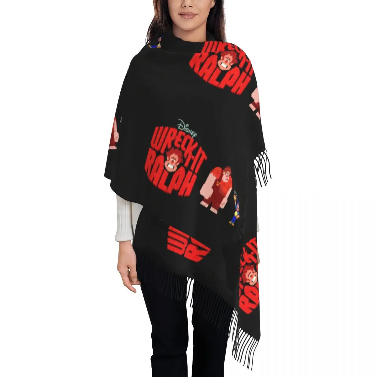 

Custom Print Wreck-It Ralph Wallpaper Scarf Women Men Winter Fall Warm Scarves Shawls Wraps