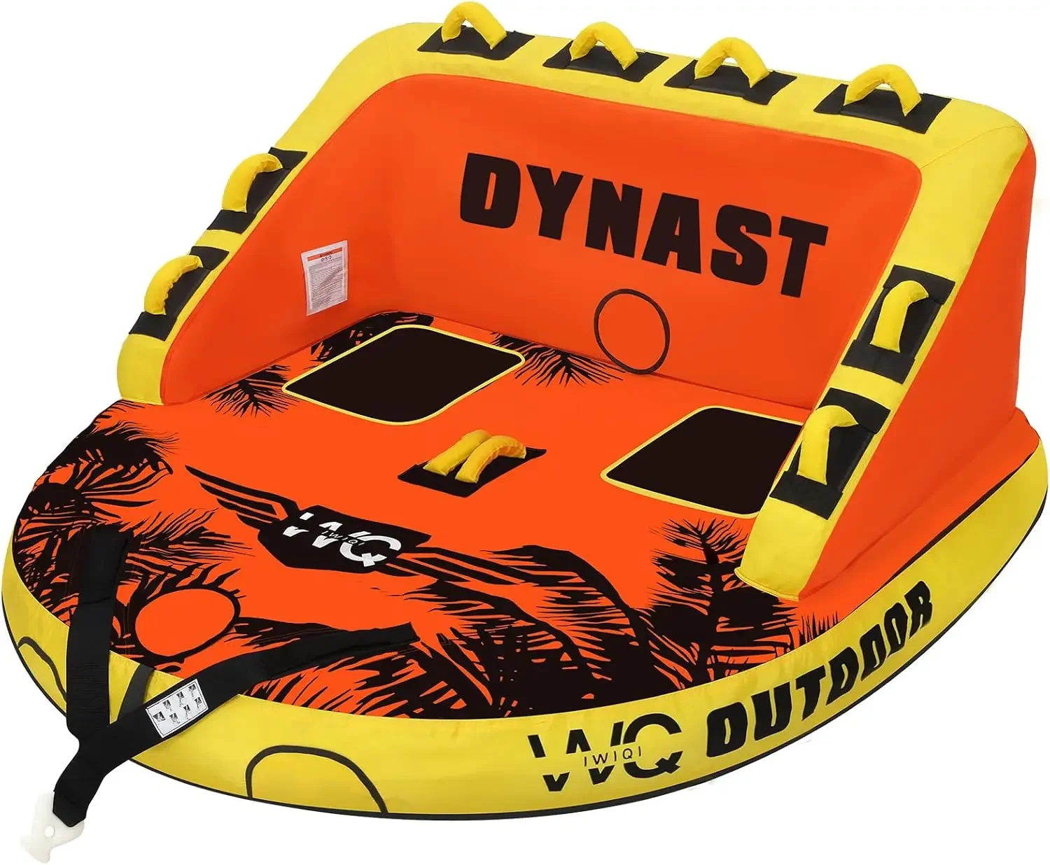 USA Stock Heavy-Duty Towable Tube For Boating, Boat Tubes With 840D Nylon Cover, Inflatable Water Sport Towables With Front Back