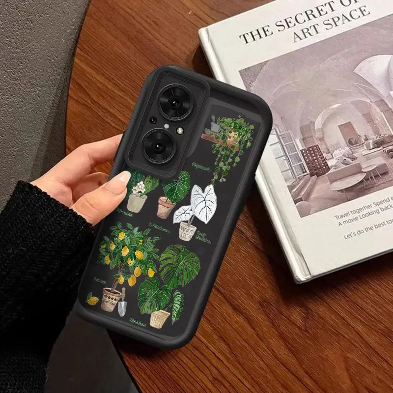 

Nova 9SE Green Plants Sky Eye Bracelet Phone Case For Huawei Nova 9SE 10Lite Y9A Y7A Y6P Y70 Y90 9 9Pro Y91 6SE Y71 Cover