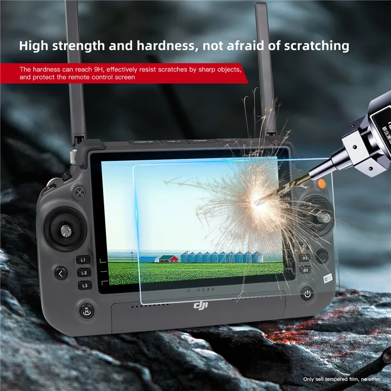 Pantalla de control remoto para Dron DJI RC Plus, cristal templado 9H, accesorio de cubierta de película HD, antiarañazos, para DJI T40/T30/T20P/M30/M30T