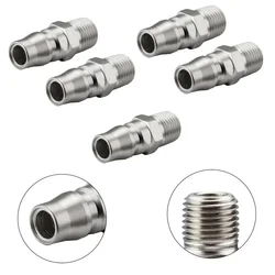 5PCS Male Coupling Air Fitting With 1/4inch Male Thread (20PM) Air Coupler Steel Thread Adapter Air Compressor Accessories