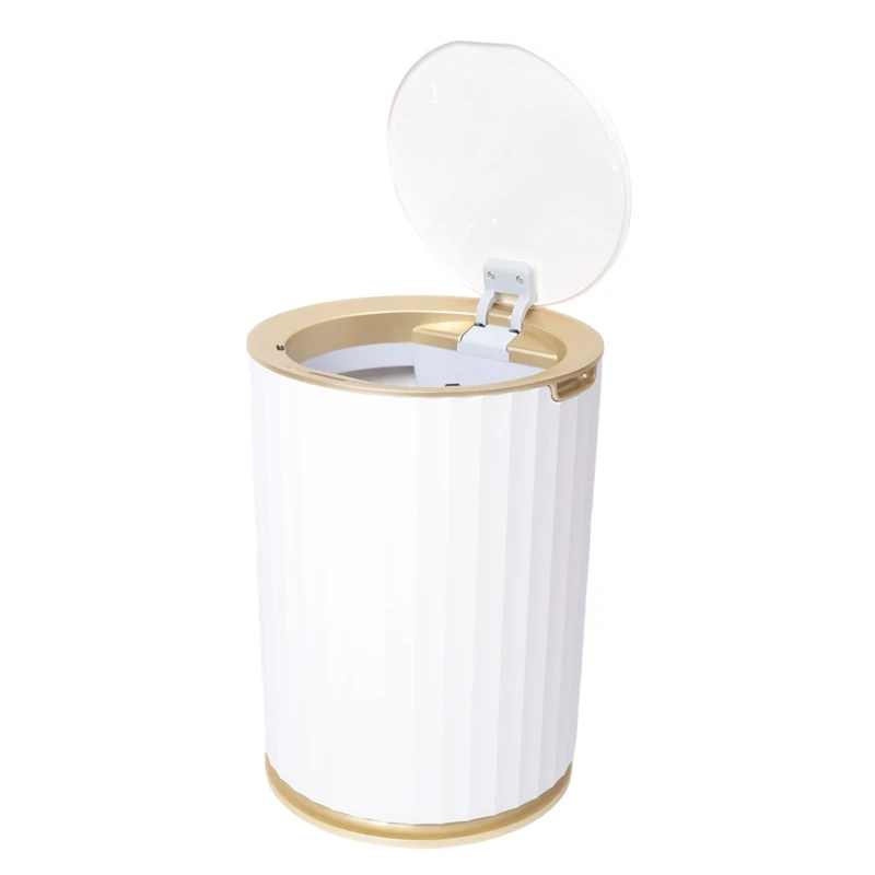 

HOT Smart Trash Bin Sensor Trash Can For Kitchen Bathroom Garbage Bin Family Living Room Cracks Trash Can