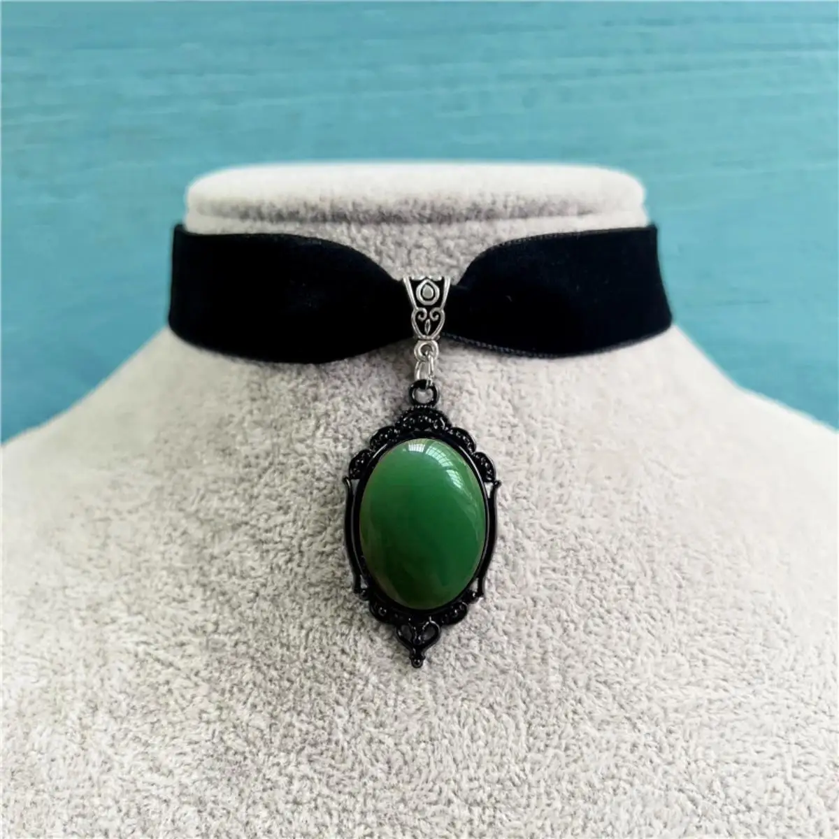 

Готический сапфир, кварцевый кристалл, ожерелье, модные женские украшения, сплав с покрытием, серебро, золото, аксессуар