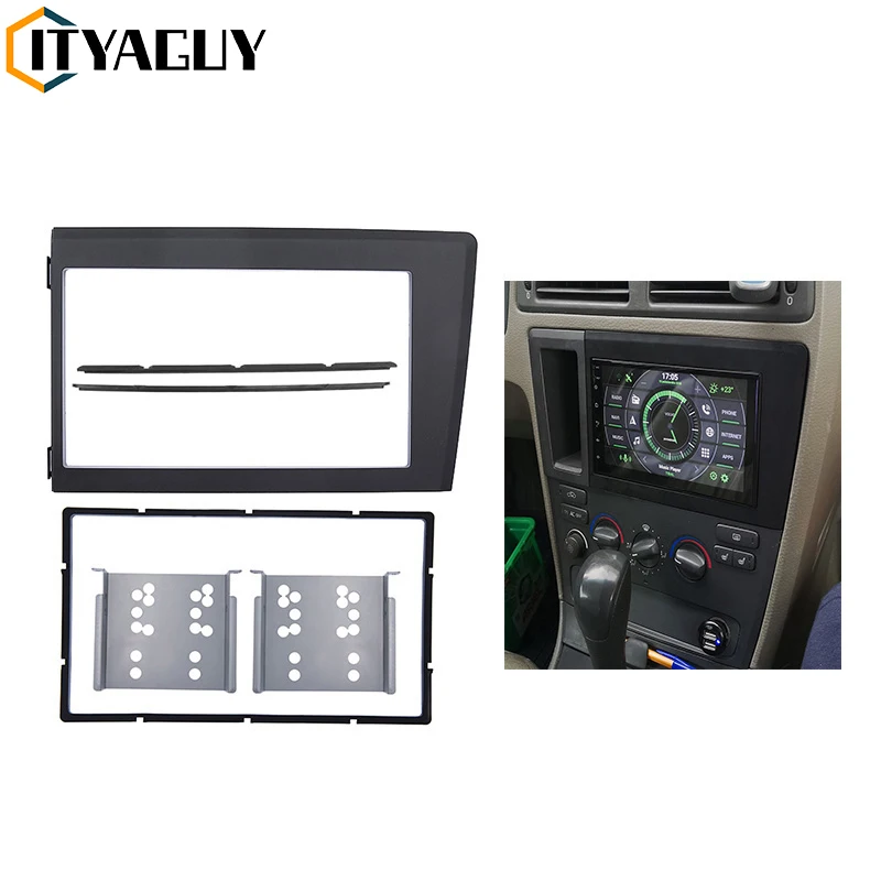 Double Din Car DVD Radio Frame for Volvo XC70 V70 S60 1998—2004 Face Bezel 2 Din Installation Kit Fascia CD Radio