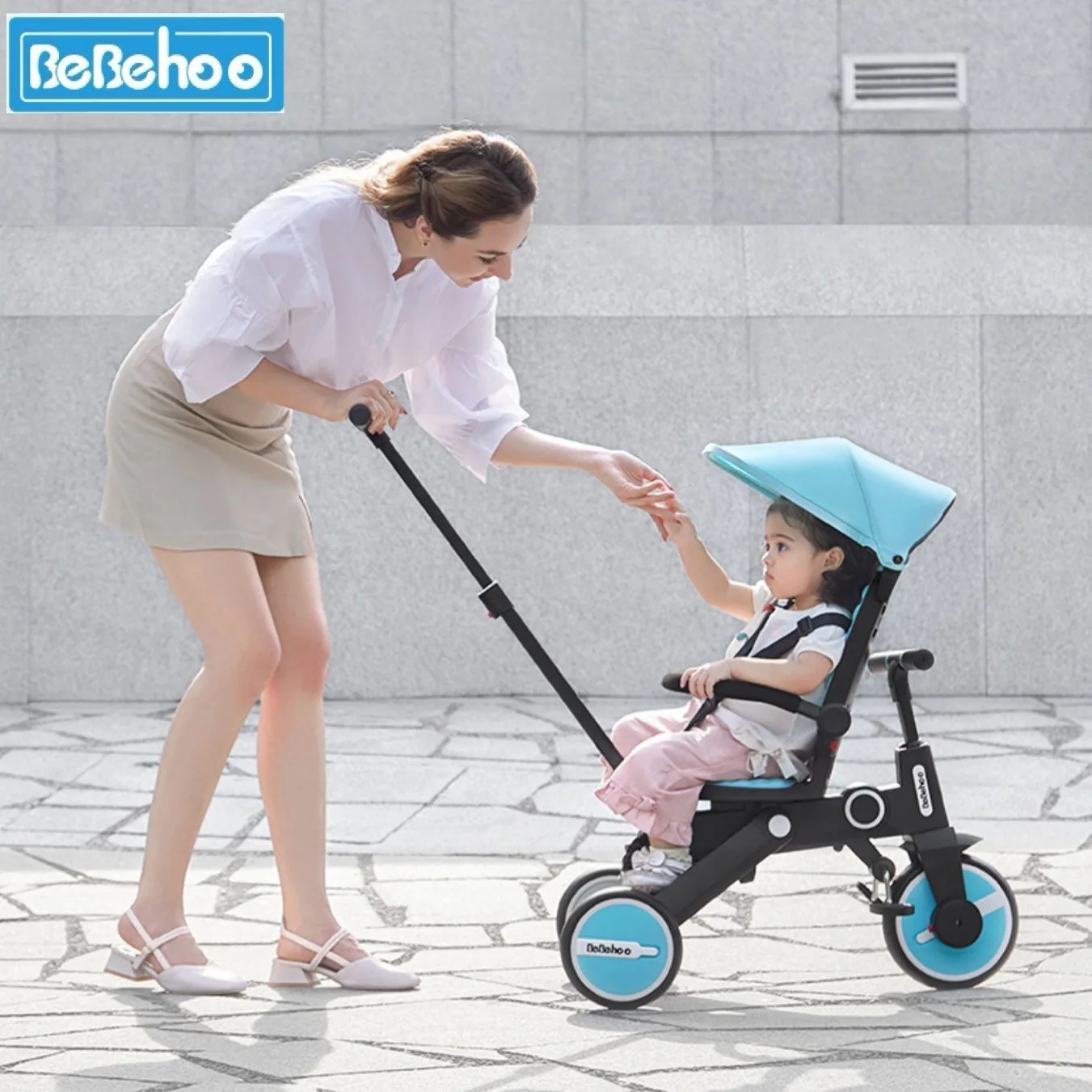 Bebehoo Seven-in-one Trolley 1-3 Years Old Baby Artifact Baby Bicycle Can Be Lightweight Children\'s Tricycle