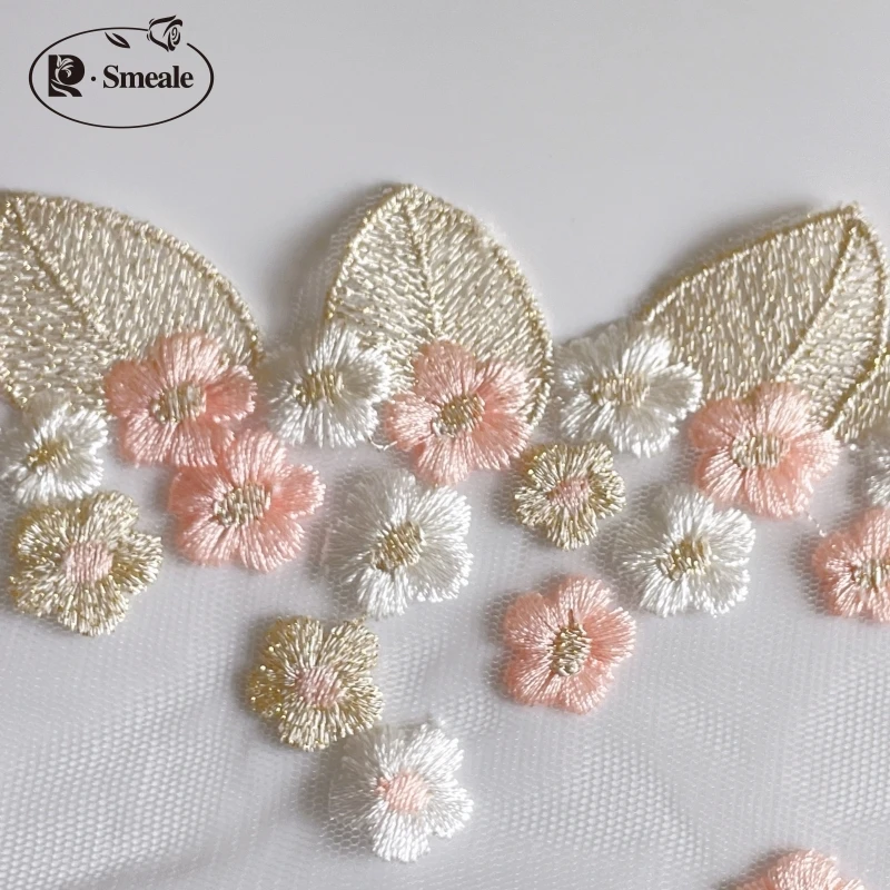 5Y-10Yard/Lot Handmade DIY Clothing Accessories Colorful Embroidery Lace Fabric Curtains Sofa Lace Trim 17cm RS202