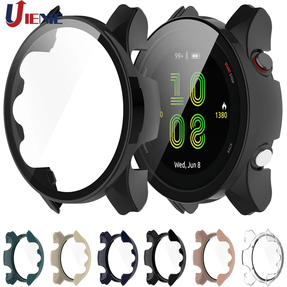 Watch Case Protective Cover for Garmin Forerunner 255S 255 Hard PC Frame+ Toughened Glass Full Coverage Cases Shell