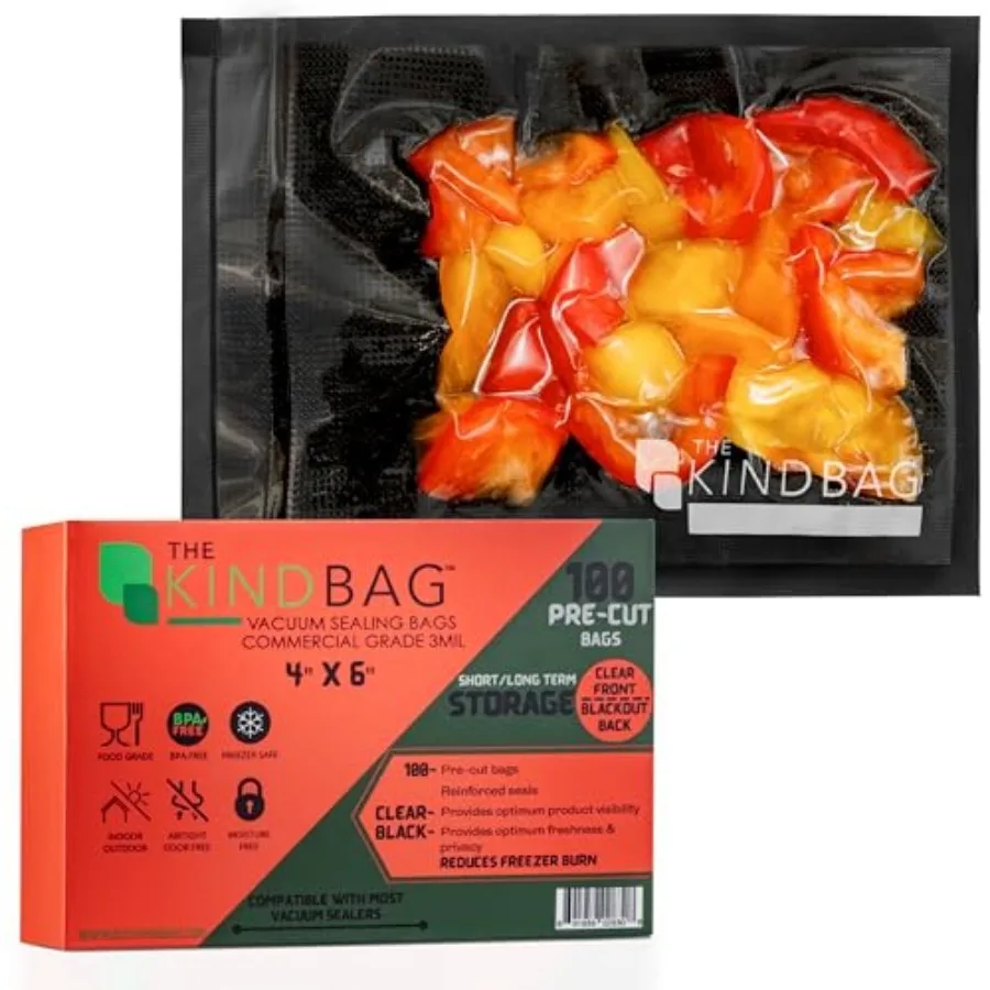 

Vacuum Seal Bags for Food; Food Grade, BPA Free and Freezer Safe; Airtight, Odor Free and Moisture Free; Commercial Grade 3mil