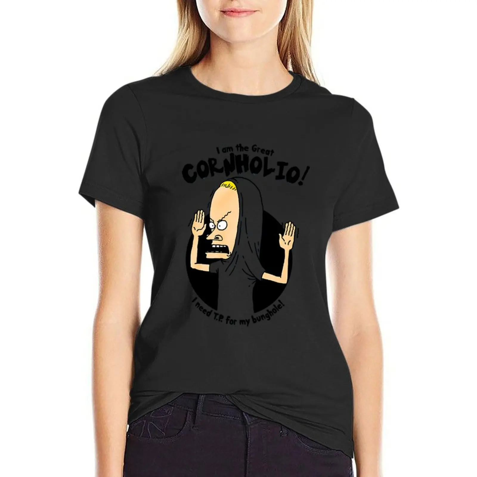 The great cornholio scary art gift T-Shirt cute clothes lady clothes t shirts for Women