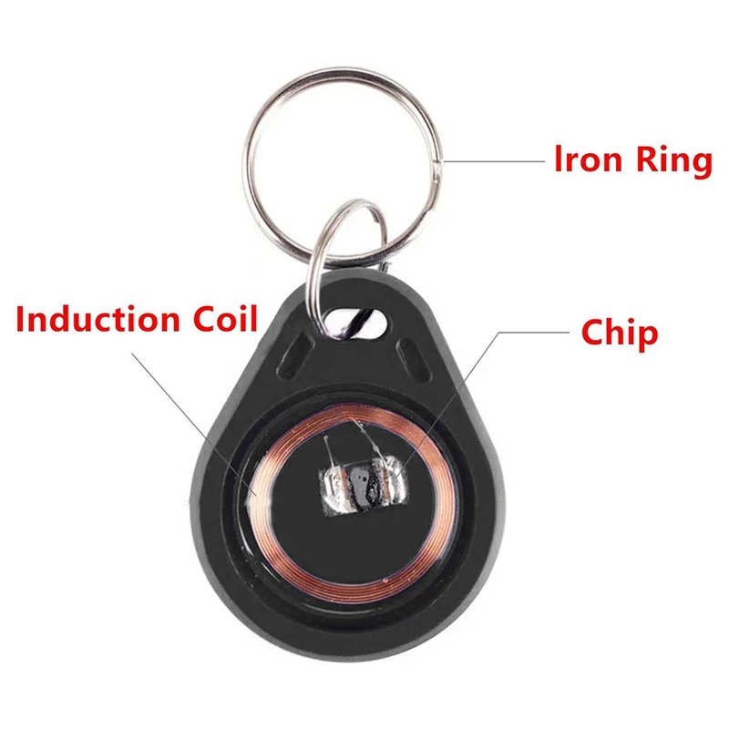 Smart-50Pcs T5577 Writable 125Khz RFID Key Fob Proximity ID Card Token Tag, 125Khz RFID Writable Rewritable T5577 Fob