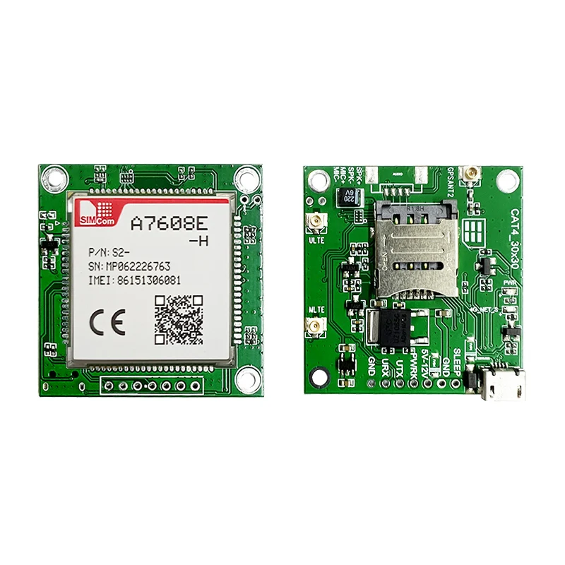 SIMcom LTE CAT4 코어 보드 A7608E-H, 데이터 음성 GNSS 옵션 지원