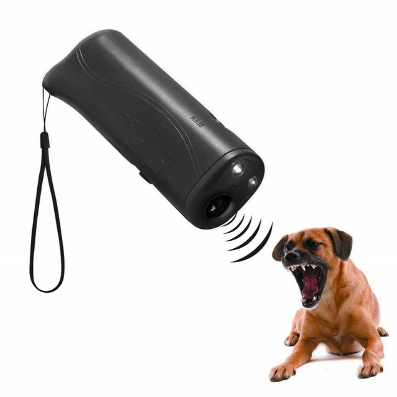 3 In 1 Dog  Repeller Anti Barking Device Dog Training Anti-Barking Device with Flash Light Outdoor Pets Dogs Repellent Training