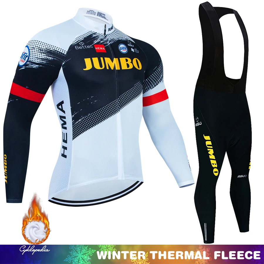 جامبو الدراجات الستر الحرارية جيرسي الملابس رجل 2026 الرجعية الشتاء الصوف مجموعات الملابس البلوز مريلة الرجال دراجة الترياتلون الدراجة #2