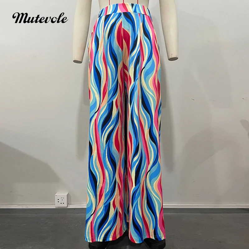 Pantalon Palazzo Mutevole à jambes larges avec poche pour femme, pantalon Baggy décontracté avec fermeture éclair au dos