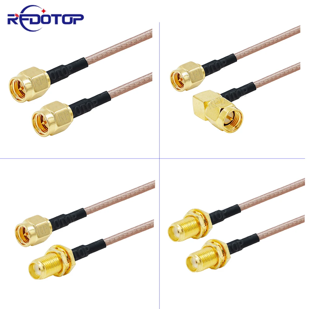 New RG316 SMA Male Plug to SMA Female Jack Connector RG-316 Pigtail WIFI Extension Cable 50 Ohm RF Coaxial Cord Adapter Wire