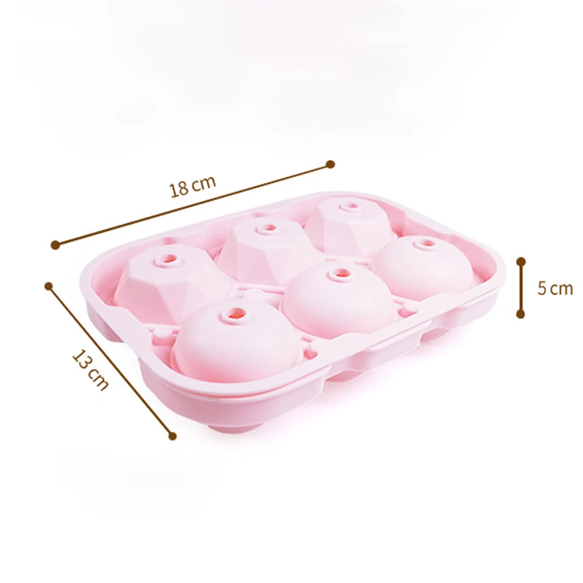 Random Color Rose Diamond Ice Cube Mold, Large Food-Grade Soft Silicone, with Lid, Ice Cube Square, Ice Cube for Whiskey, Frozen Ice Cube