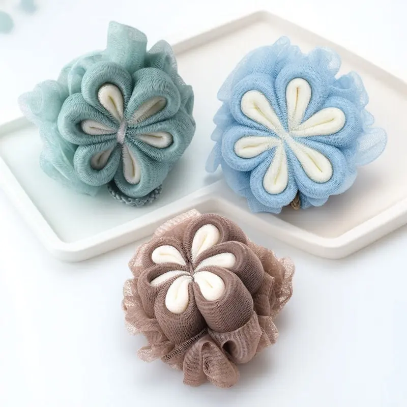 

Набор из 3-х сетчатых мочалок для душа: отшелушивающие скрабы для тела, ног, рук и груди, нежный уход за кожей, пенообразующие мочалки-люфы для дома