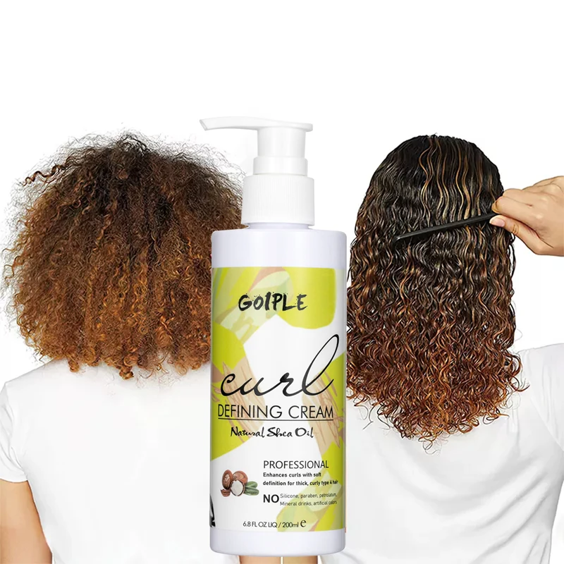 GOIPLE Curl Elastic Enhancer Natural 200ML Curling Repair Essence Hairstyle Conditioner Foam Moisture Defining Curly Hair Cream