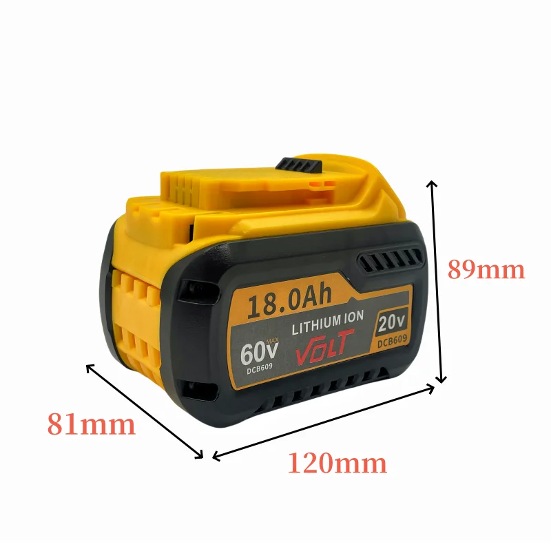 For Dewalt Flexvolt 60V 20V MAX Replacement Li-ion Battery DCB606 DCB609 DCB205 DCB204 DCB206 DCB209 DCB182 Power Tool Battery