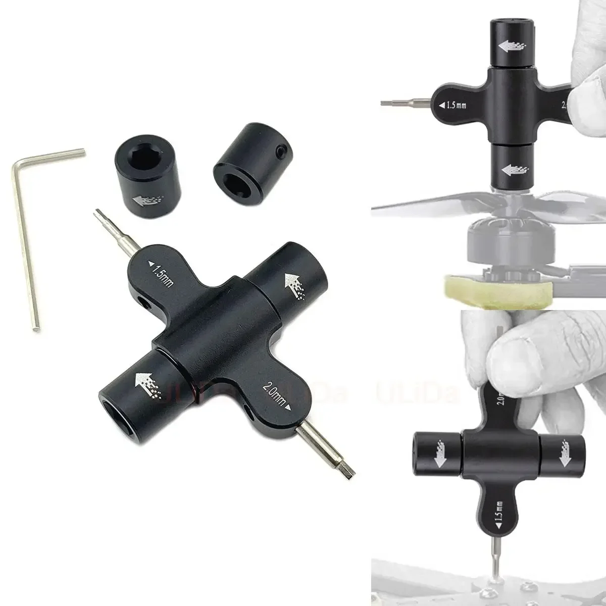 M3 M5 Ratschenschlüssel Schraubenmutter 1,5 2,0mm Sechskant-Schraubendreher Schnellverschluss Propeller Motor Werkzeug für RC Quadcopter FPV Drohne