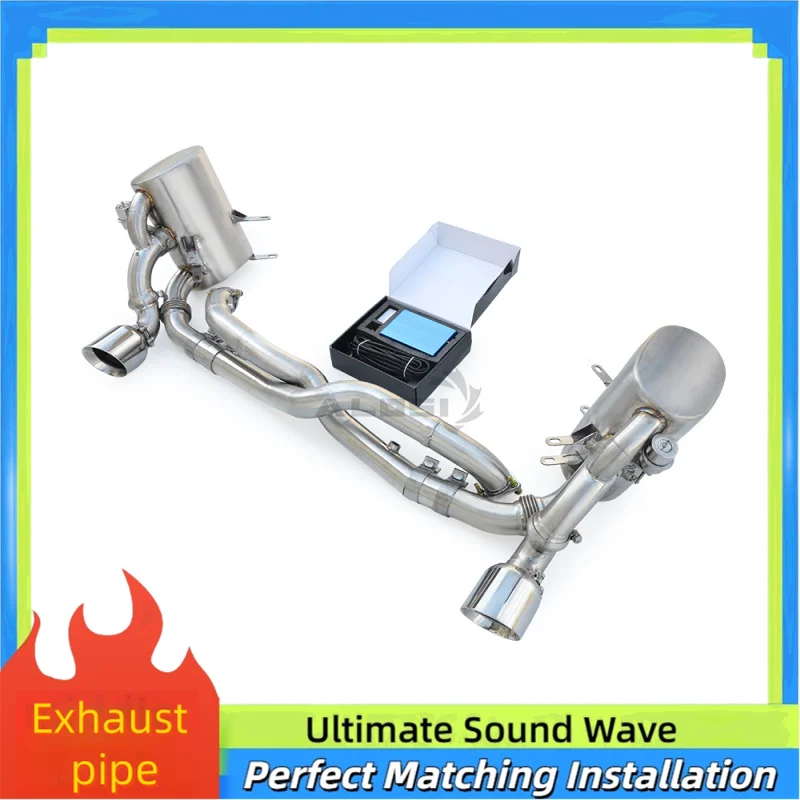 

Глушитель выхлопной системы из нержавеющей стали для Porsche 996 3,4 3,6 1997-2004, гоночный вакуумный клапан, выхлопная труба Catback