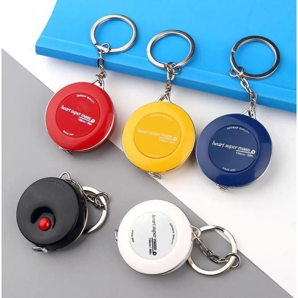 

1.5M Measure Ruler Retractable Keychain Scale Inch Centimeter Tape Measure Travel Household Key Ring Mini Portable Sewing Ruler