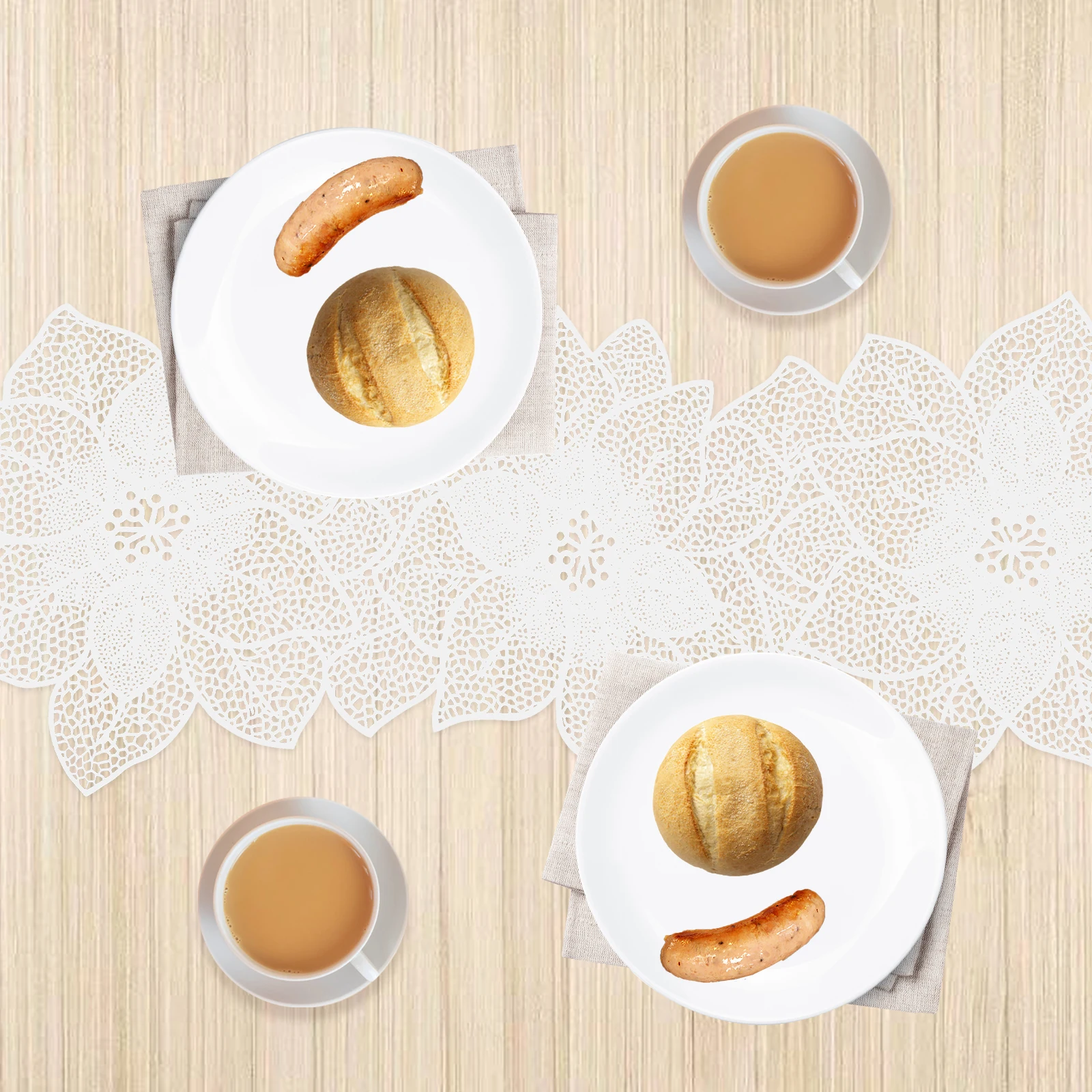

1pcs Pvc Hollow Placemat Runner Dining Table Mat Heat Resistant Flower Pattern Reusable Kitchen Table Decoration