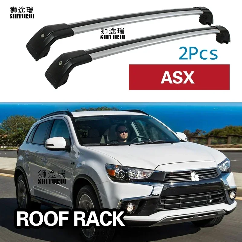 SHITURUI 2Pcs Roof Bars for Mitsubishi ASX   5 Door SUV 2010-2021 Aluminum Alloy Side Bars Cross Rails Roof Rack Luggage