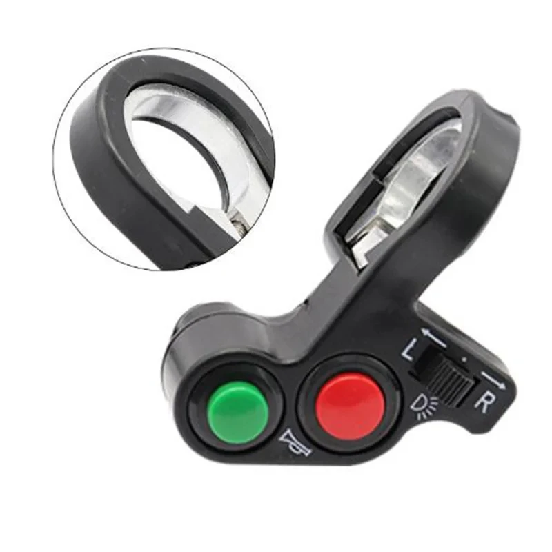 7/8 "دراجة نارية المقود التبديل المحرك الكهربائي بدء القرن ضوء زر الضغط