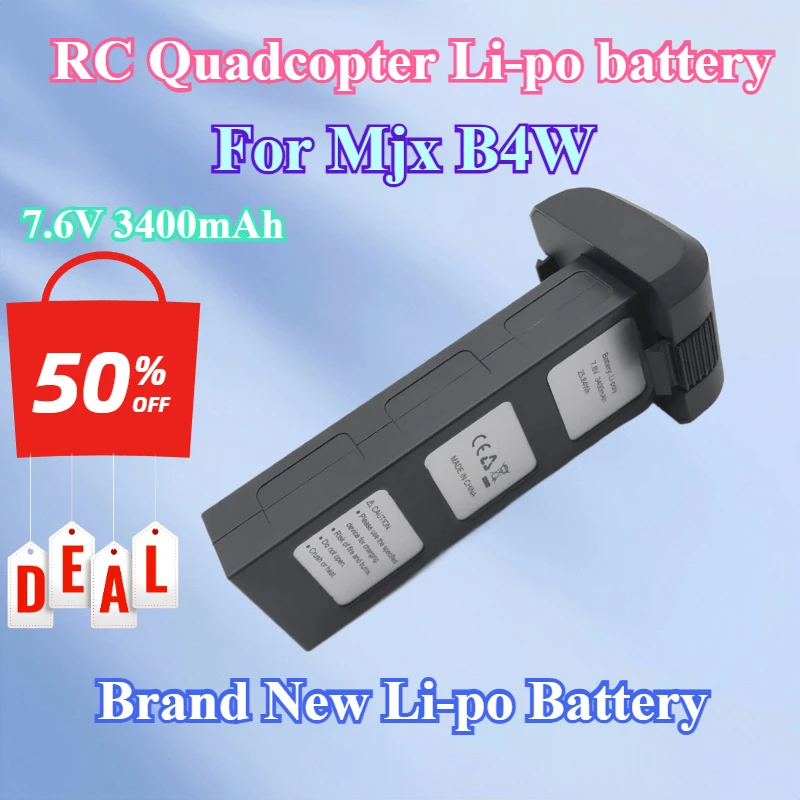 

Brand New 7.6V 3400mah Li-po Battery for MJX Bugs 4W B4W JJRC X11 Eachine EX3 Holy STONE HS550 NuoBaMan X18W RC Quadcopter
