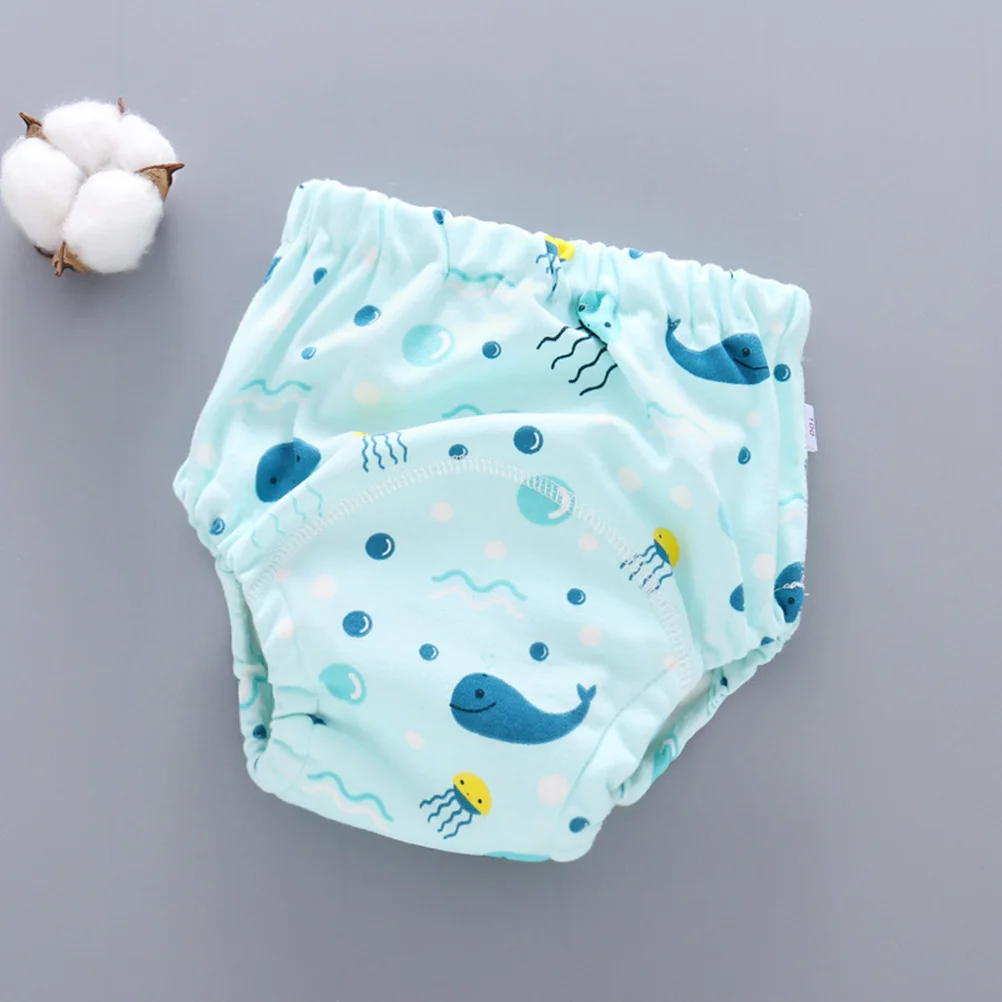 4 Pcs/1 Pack Baby Diapers Learning Training Pants Washable 6 Layers of Gauze Diaper Breathable Partition Diapers for 12-18 Kg Ba