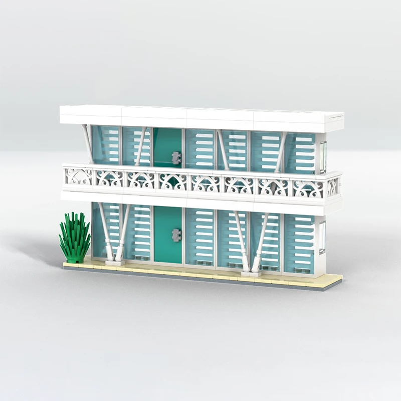 Film magico Street View Modello MOC Mattoni da costruzione Dexter Appartamento Tecnologia modulare Regalo Vacanza Assemblare Giocattoli per bambini Vestito