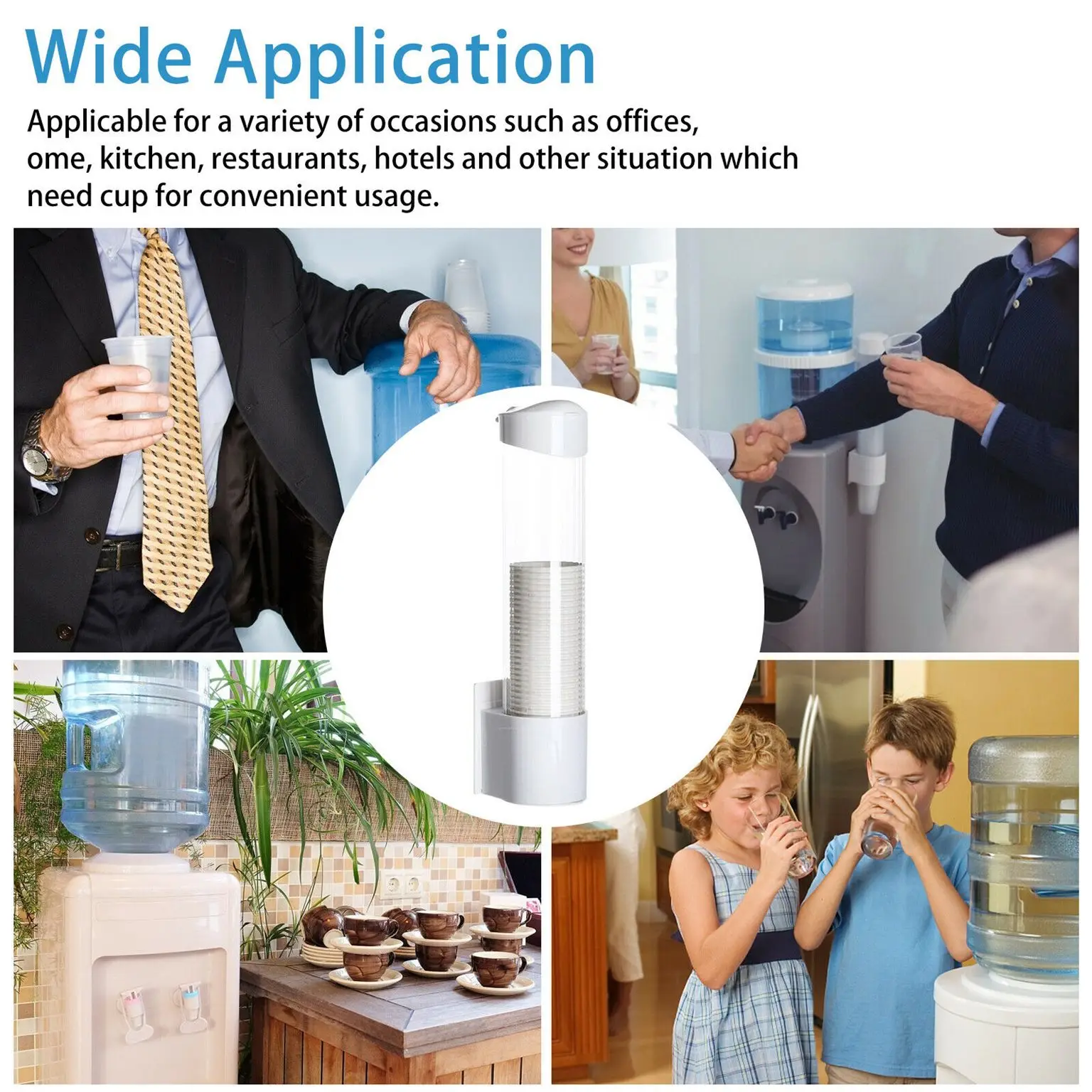 Wall Mounted Disposable Paper Cups Holder Dispenser Automatic Cup Storage Rack Cups Holder For Water Dispenser Cups Container